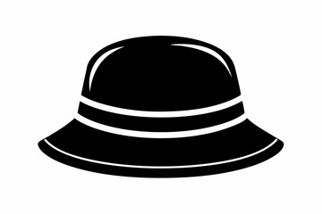 bucket hat design silhouette vector illustration