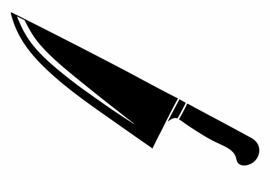 chef knife design silhouette vector illustration