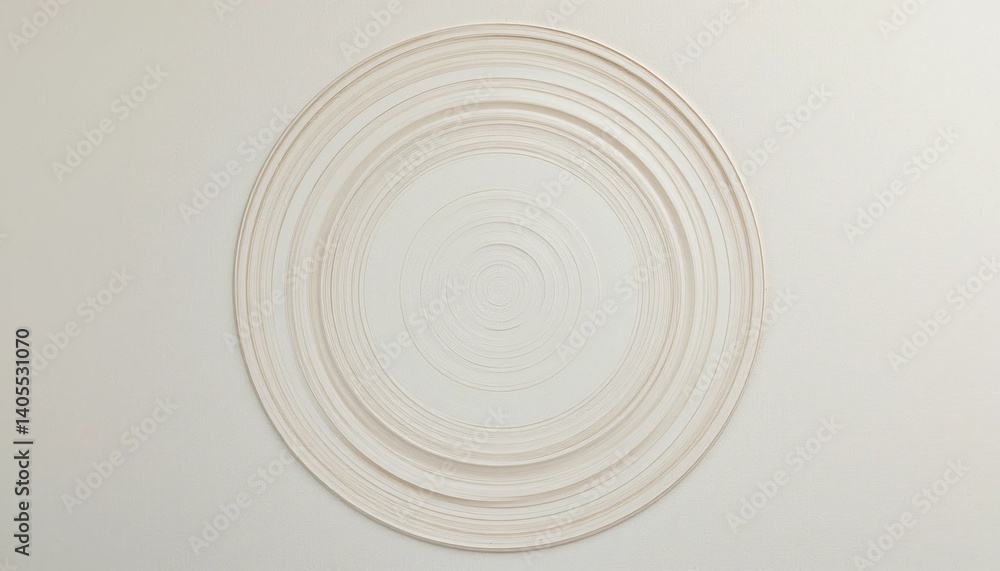 Poster artistic circular plate design minimalist studio digital image clean background top-down view modern