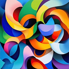 Obraz premium Abstract swirls of color