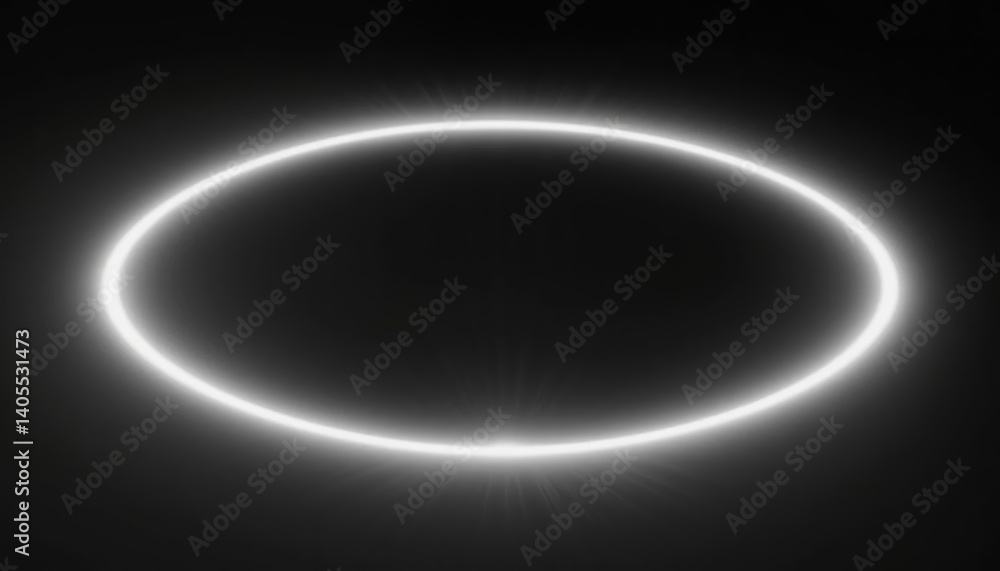 Poster illuminating circle creation dark room digital art minimalist environment abstract viewpoint light c
