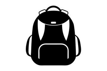 minimalist backpack design silhouette vector illustration