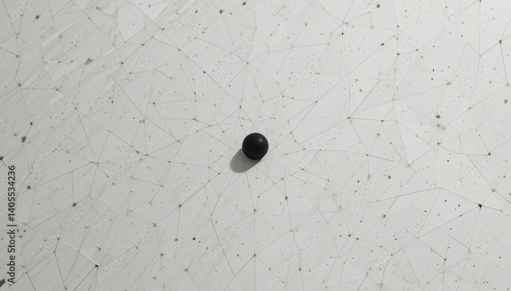 Poster dynamic black sphere movement minimalist studio setting abstract art experiment white background mac