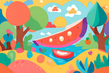 vector illustration of an autumn background