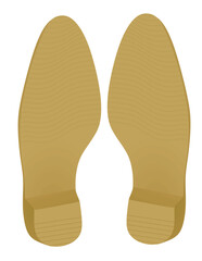 Elegant shoe footprint. vector illustration