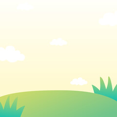 Obraz premium summer landscape with green grass background