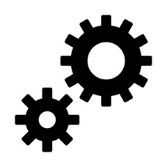 Cogwheel Gear Mechanism Solid Icon