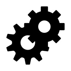 Cogwheel Gear Mechanism Solid Icon