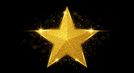 Obraz premium Golden Stardust AI Generated