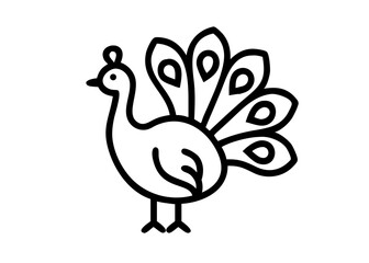 Obraz premium peacock. bird animal icon.