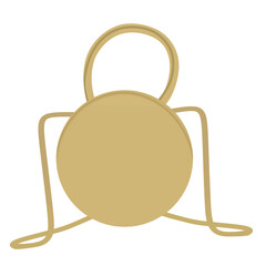 Brown  fashionable bag. vector illustration