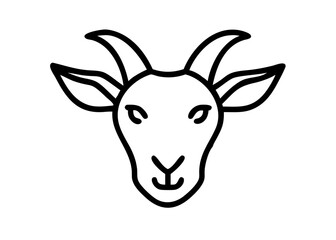 Fototapeta premium goat animal icon.