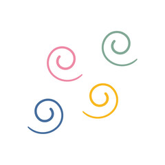 Bright multicolored stitch markers. Knitting accessories. Vector illustration