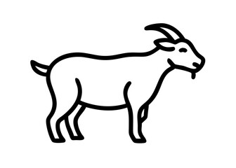 Fototapeta premium goat animal icon.