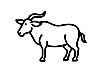 Fototapeta premium gnu. animal icon.