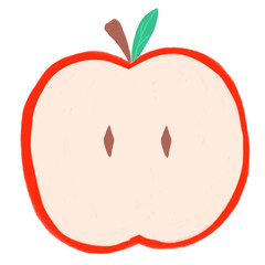 red apple vector illustration