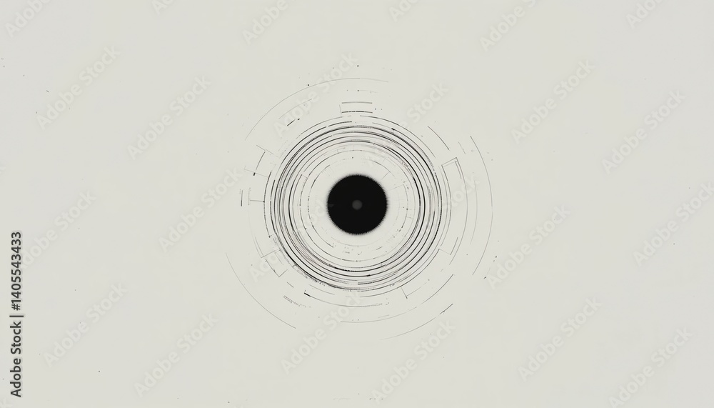 Poster circular motion animation abstract concept digital art minimalist design high-contrast colors dynami
