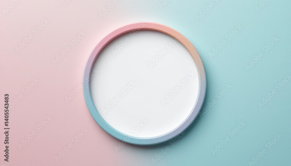 Poster abstract circular design digital art minimalist aesthetic soft color gradient conceptual visualizati