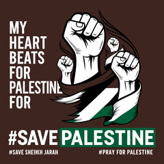  save Palestine vector design illustration.