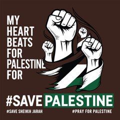  save Palestine vector design illustration.