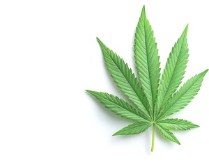 Cannabis Leaf Isolated White