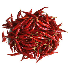 Fototapeta premium Red chili peppers on a transparent background png
