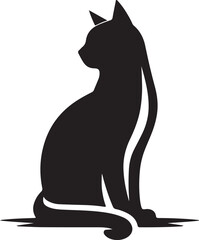 black cat vector illustration
