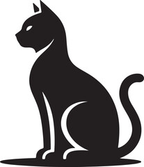 black cat vector illustration