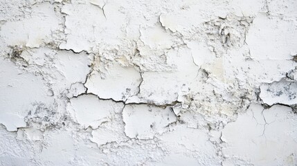 Obraz premium Cracked and Peeling White Wall Texture for Background Use