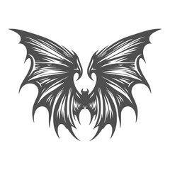 Fototapeta premium Bat wings illustration. 