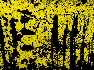 Abstract grunge black and yellow distressed texture as background