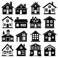 church and building set vector	
