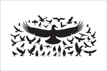 Bird Silhouette Bundle | Flying Birds Vector Clipart | SVG, PNG, EPS for Cricut & Laser Cutting

Birds Vector Silhouettes | Wildlife Animal SVG Files | Digital Bird Clipart for Crafts & Decor

Flying 