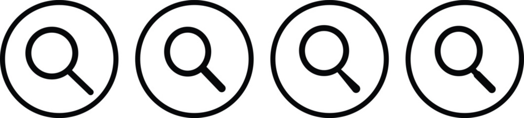 Search Icon vector illustration, magnifying glass symbol, search icon clip art. Search icon vector. Magnifier loupe sign