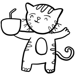 Summer animal line art