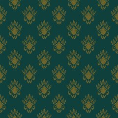 Damask pattern vector Perfect for bed sheets, carpets, and wallpapers, the seamless, vintage patterns add a touch of classic luxury to any fabric.