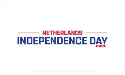 Netherlands Independence Day on a white background, Vector design of Independence Day of Netherlands, Typographic Design of Netherlands National Day, Flag typography of Netherlands