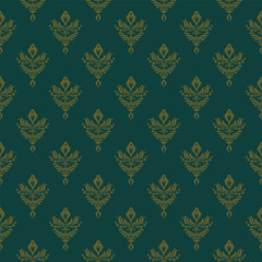 Damask pattern vector Perfect for bed sheets, carpets, and wallpapers, the seamless, vintage patterns add a touch of classic luxury to any fabric.