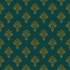 Damask pattern vector Perfect for bed sheets, carpets, and wallpapers, the seamless, vintage patterns add a touch of classic luxury to any fabric.