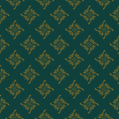 Damask pattern vector Perfect for bed sheets, carpets, and wallpapers, the seamless, vintage patterns add a touch of classic luxury to any fabric.