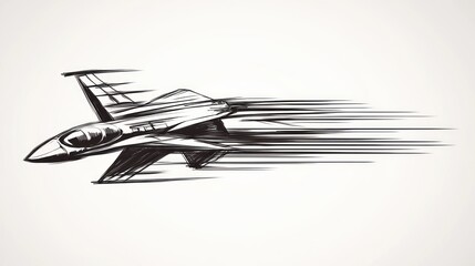 Fast Fighter Jet in Flight