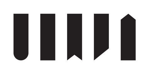 Bookmark, Favourite Line Vector Icon on White Background. Editable Stroke. Bookmark icon set. collection bookmark signs – stock vector 
