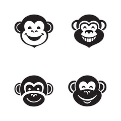 Monkey face vector illustration artwork.