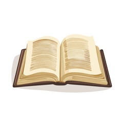 Open prayer book illustration in traditional style
