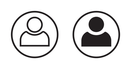 User icon in flat style.  User icon vector illustration Monochrome icon User profile icon set. , Person icon,