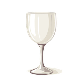 empty wine glass on white background clip art preview