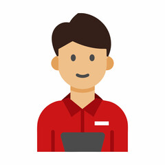 Programmer at Work Vector Illustration