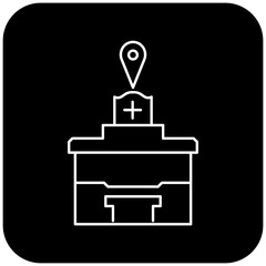 hospital location icon design
