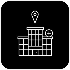 Fototapeta premium hospital location icon design