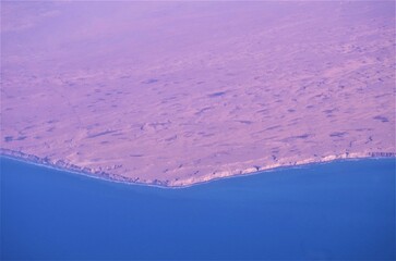 Aerial View of the Moroccan Sahara Coast north of Laayoun